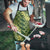 Green Aloha Hawaii Apron Hawaiian Kakau Ohia Lehua Lei - Polynesian Pride
