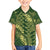 Green Aloha Hawaii Family Matching Off Shoulder Short Dress and Hawaiian Shirt Hawaiian Kakau Ohia Lehua Lei - Polynesian Pride