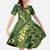 Green Aloha Hawaii Family Matching Tank Maxi Dress and Hawaiian Shirt Hawaiian Kakau Ohia Lehua Lei - Polynesian Pride