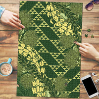 Green Aloha Hawaii Puzzle Hawaiian Kakau Ohia Lehua Lei - Polynesian Pride