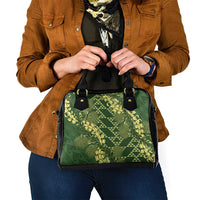 Green Aloha Hawaii Shoulder Handbag Hawaiian Kakau Ohia Lehua Lei - Polynesian Pride