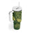 Green Aloha Hawaii Tumbler With Handle Hawaiian Kakau Ohia Lehua Lei - Polynesian Pride