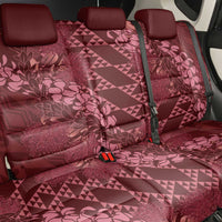 Maroon Aloha Hawaii Back Car Seat Cover Hawaiian Kakau Ohia Lehua Lei - Polynesian Pride