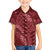 Maroon Aloha Hawaii Family Matching Off Shoulder Short Dress and Hawaiian Shirt Hawaiian Kakau Ohia Lehua Lei - Polynesian Pride