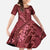 Maroon Aloha Hawaii Family Matching Summer Maxi Dress and Hawaiian Shirt Hawaiian Kakau Ohia Lehua Lei - Polynesian Pride