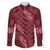 Maroon Aloha Hawaii Family Matching Summer Maxi Dress and Hawaiian Shirt Hawaiian Kakau Ohia Lehua Lei - Polynesian Pride