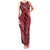 Maroon Aloha Hawaii Family Matching Tank Maxi Dress and Hawaiian Shirt Hawaiian Kakau Ohia Lehua Lei - Polynesian Pride
