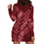 Maroon Aloha Hawaii Hoodie Dress Hawaiian Kakau Ohia Lehua Lei - Polynesian Pride