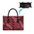 Maroon Aloha Hawaii Leather Bag Hawaiian Kakau Ohia Lehua Lei - Polynesian Pride