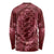 Maroon Aloha Hawaii Long Sleeve Shirt Hawaiian Kakau Ohia Lehua Lei - Polynesian Pride