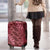 Maroon Aloha Hawaii Luggage Cover Hawaiian Kakau Ohia Lehua Lei - Polynesian Pride