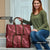 Maroon Aloha Hawaii Travel Bag Hawaiian Kakau Ohia Lehua Lei - Polynesian Pride