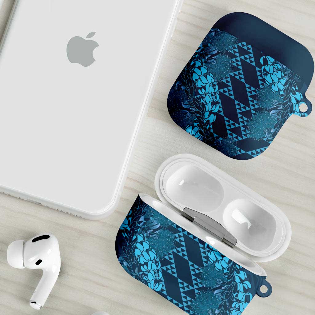 Naval Night Aloha Hawaii AirPods Case Hawaiian Kakau Ohia Lehua Lei - Polynesian Pride