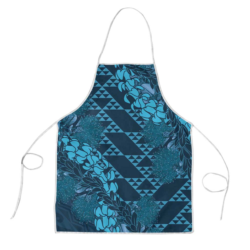 Naval Night Aloha Hawaii Apron Hawaiian Kakau Ohia Lehua Lei - Polynesian Pride