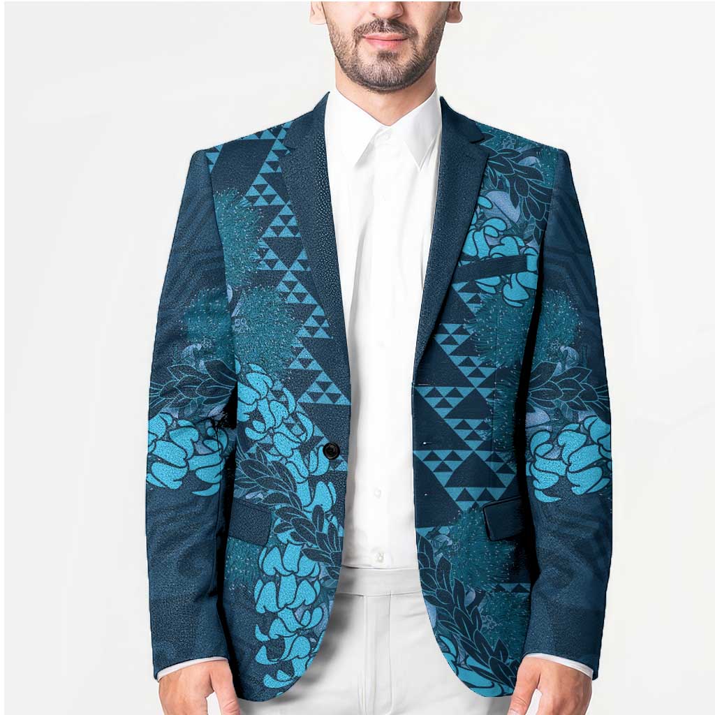 Naval Night Aloha Hawaii Blazer Hawaiian Kakau Ohia Lehua Lei LT14 - Polynesian Pride