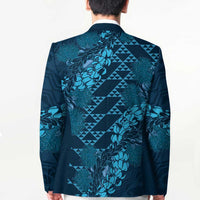 Naval Night Aloha Hawaii Blazer Hawaiian Kakau Ohia Lehua Lei LT14 - Polynesian Pride