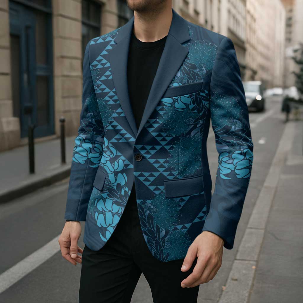 Naval Night Aloha Hawaii Blazer Hawaiian Kakau Ohia Lehua Lei LT14 - Polynesian Pride