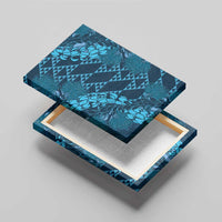 Naval Night Aloha Hawaii Canvas Wall Art Hawaiian Kakau Ohia Lehua Lei - Polynesian Pride