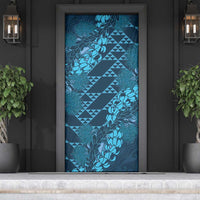 Naval Night Aloha Hawaii Door Cover Hawaiian Kakau Ohia Lehua Lei - Polynesian Pride