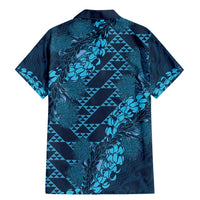 Naval Night Aloha Hawaii Family Matching Mermaid Dress and Hawaiian Shirt Hawaiian Kakau Ohia Lehua Lei - Polynesian Pride