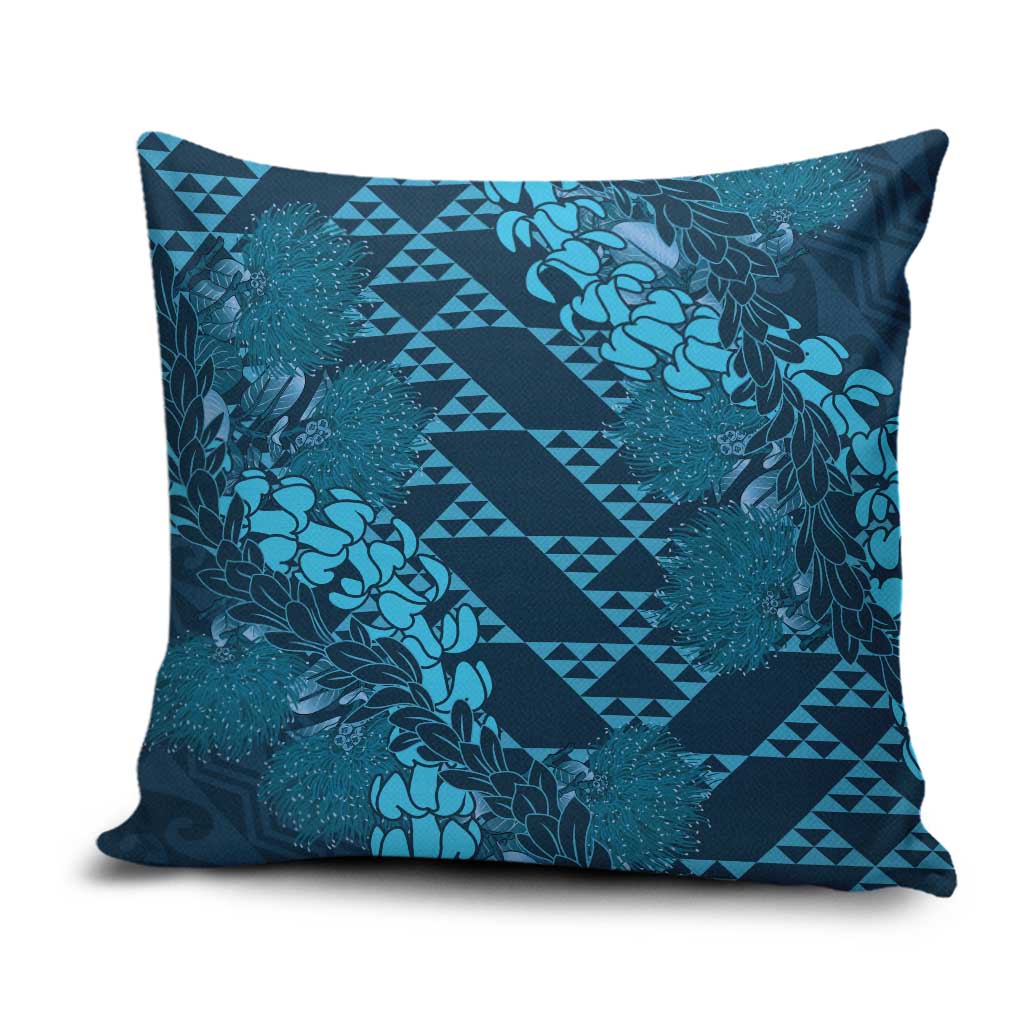 Naval Night Aloha Hawaii Pillow Cover Hawaiian Kakau Ohia Lehua Lei - Polynesian Pride