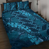 Naval Night Aloha Hawaii Quilt Bed Set Hawaiian Kakau Ohia Lehua Lei - Polynesian Pride