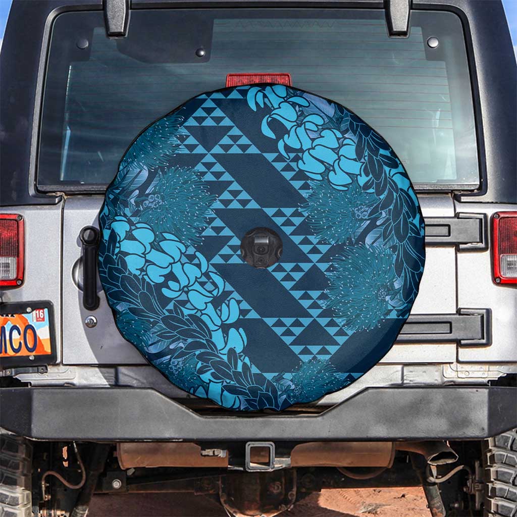 Naval Night Aloha Hawaii Spare Tire Cover Hawaiian Kakau Ohia Lehua Lei - Polynesian Pride
