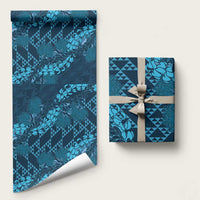 Naval Night Aloha Hawaii Wrapping Paper Hawaiian Kakau Ohia Lehua Lei - Polynesian Pride