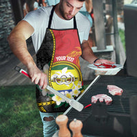 Personalised PNG Morobe Provins Apron Papua New Guinea Plumeria Melanesian Pattern - Polynesian Pride