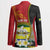 Personalised PNG Morobe Provins Blazer Papua New Guinea Plumeria Melanesian Pattern - Polynesian Pride