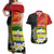 Personalised PNG Morobe Provins Couples Matching Off Shoulder Maxi Dress and Hawaiian Shirt Papua New Guinea Plumeria Melanesian Pattern - Polynesian Pride