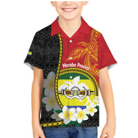 Personalised PNG Morobe Provins Family Matching Mermaid Dress and Hawaiian Shirt Papua New Guinea Plumeria Melanesian Pattern - Polynesian Pride