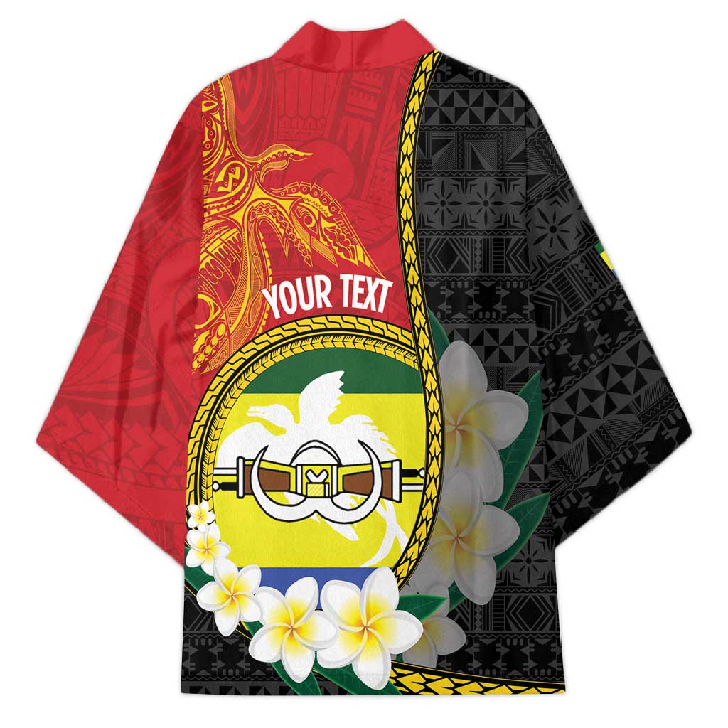 Personalised PNG Morobe Provins Kimono Papua New Guinea Plumeria Melanesian Pattern - Polynesian Pride
