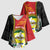 Personalised PNG Morobe Provins Kimono Sleeve Blouse Papua New Guinea Plumeria Melanesian Pattern - Polynesian Pride