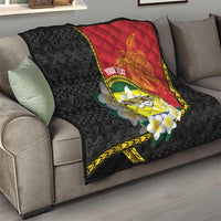 Personalised PNG Morobe Provins Quilt Papua New Guinea Plumeria Melanesian Pattern - Polynesian Pride