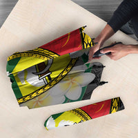 Personalised PNG Morobe Provins Umbrella Papua New Guinea Plumeria Melanesian Pattern - Polynesian Pride