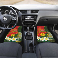 Personalised PNG Isten Hailans Provins Car Mats Papua New Guinea Plumeria Melanesian Pattern - Polynesian Pride
