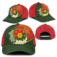 PNG Isten Hailans Provins Classic Cap Papua New Guinea Plumeria Melanesian Pattern - Polynesian Pride