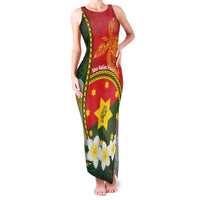 Personalised PNG Isten Hailans Provins Family Matching Tank Maxi Dress and Hawaiian Shirt Papua New Guinea Plumeria Melanesian Pattern - Polynesian Pride