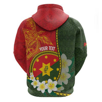 Personalised PNG Isten Hailans Provins Hoodie Papua New Guinea Plumeria Melanesian Pattern - Polynesian Pride