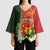 Personalised PNG Isten Hailans Provins Kimono Sleeve Blouse Papua New Guinea Plumeria Melanesian Pattern - Polynesian Pride