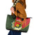 Personalised PNG Isten Hailans Provins Leather Tote Bag Papua New Guinea Plumeria Melanesian Pattern - Polynesian Pride
