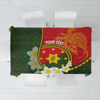 Personalised PNG Isten Hailans Provins Tablecloth Papua New Guinea Plumeria Melanesian Pattern - Polynesian Pride