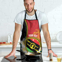 Personalised PNG Sauten Hailans Apron Papua New Guinea Plumeria Melanesian Pattern - Polynesian Pride