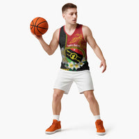 Personalised PNG Sauten Hailans Basketball Jersey Papua New Guinea Plumeria Melanesian Pattern - Polynesian Pride