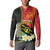 Personalised PNG Sauten Hailans Button Sweatshirt Papua New Guinea Plumeria Melanesian Pattern - Polynesian Pride