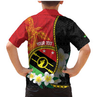 Personalised PNG Sauten Hailans Family Matching Mermaid Dress and Hawaiian Shirt Papua New Guinea Plumeria Melanesian Pattern - Polynesian Pride