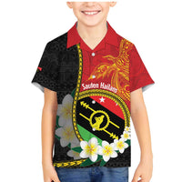 Personalised PNG Sauten Hailans Family Matching Mermaid Dress and Hawaiian Shirt Papua New Guinea Plumeria Melanesian Pattern - Polynesian Pride