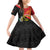 Personalised PNG Sauten Hailans Family Matching Off Shoulder Short Dress and Hawaiian Shirt Papua New Guinea Plumeria Melanesian Pattern - Polynesian Pride