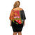 Personalised PNG Sauten Hailans Family Matching Off Shoulder Short Dress and Hawaiian Shirt Papua New Guinea Plumeria Melanesian Pattern - Polynesian Pride